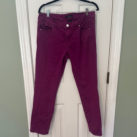 White House Black Market Magenta Slim Ankle Pants - Picture 3 of 6